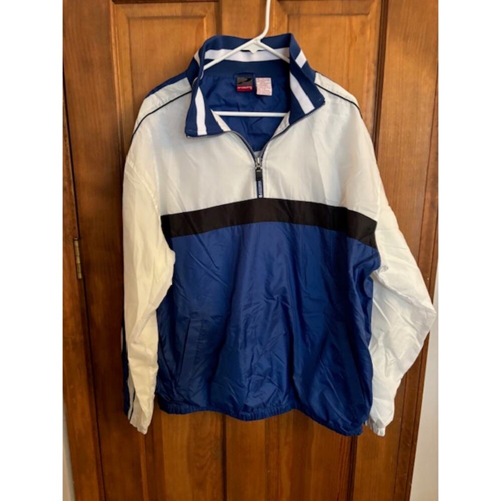 Men’s Prospirit Wind Breaker Size Large Blue/White/Black - 100% Nylon